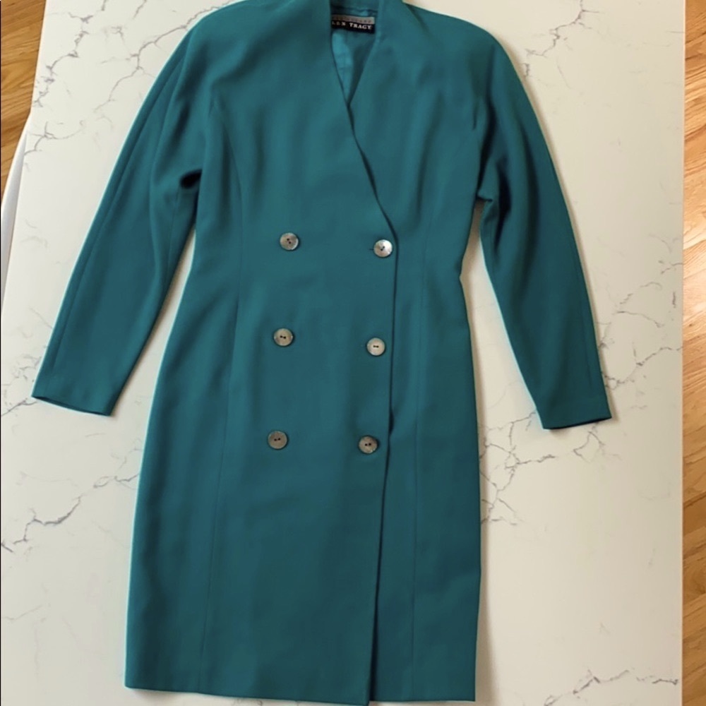 Ellen Tracy dress fitted double breast suit style
